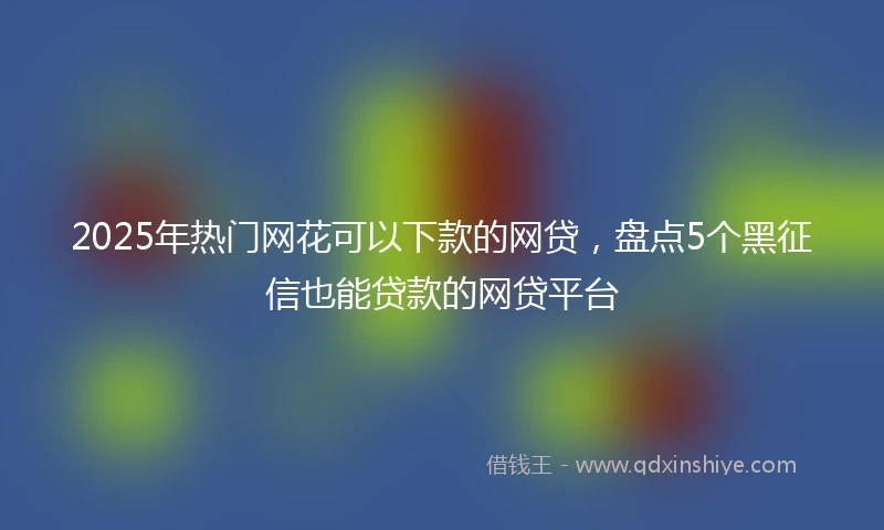 2025年热门网花可以下款的网贷，盘点5个黑征信也能贷款的网贷平台