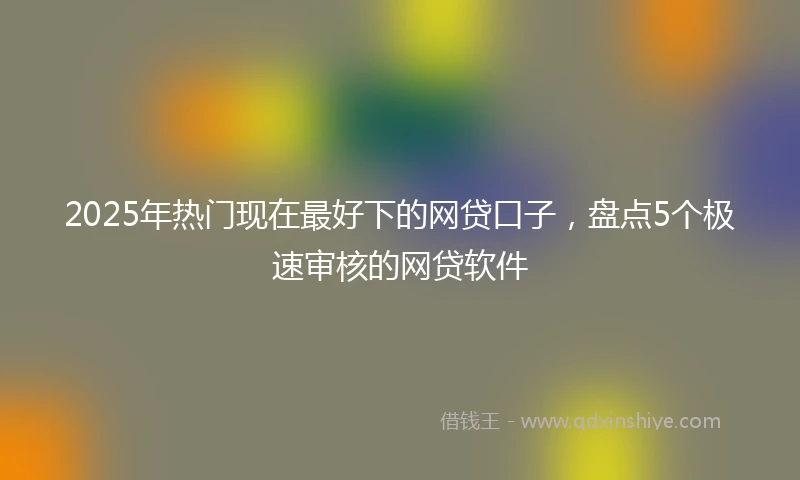 2025年热门现在最好下的网贷口子，盘点5个极速审核的网贷软件