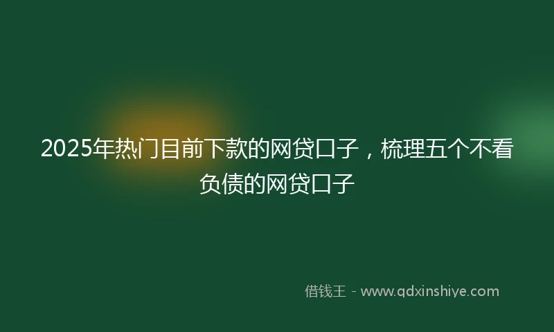 2025年热门目前下款的网贷口子，梳理五个不看负债的网贷口子