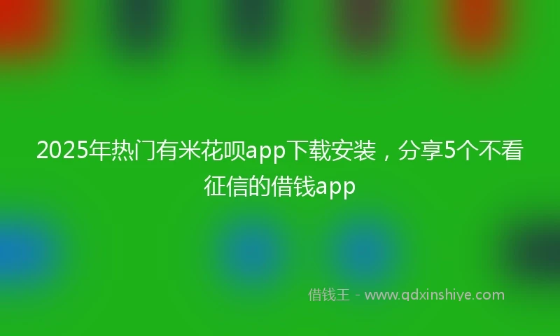 2025年热门有米花呗app下载安装，分享5个不看征信的借钱app