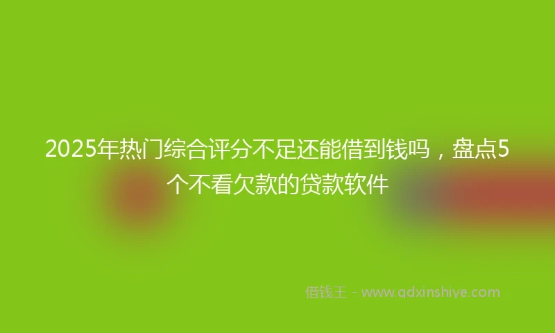 2025年热门综合评分不足还能借到钱吗，盘点5个不看欠款的贷款软件
