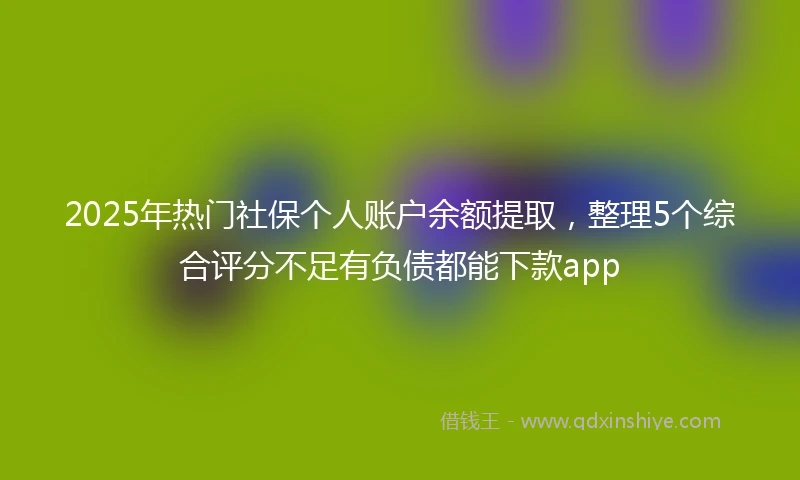 2025年热门社保个人账户余额提取，整理5个综合评分不足有负债都能下款app