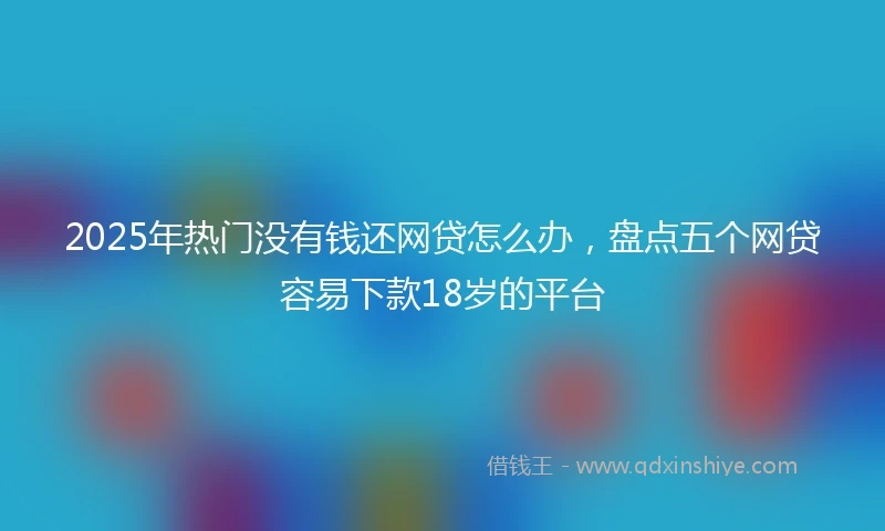 2025年热门没有钱还网贷怎么办，盘点五个网贷容易下款18岁的平台