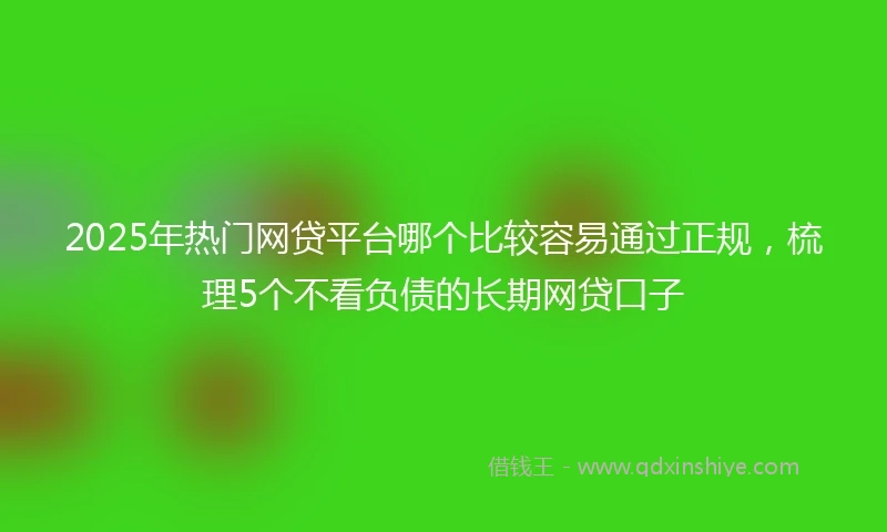 2025年热门网贷平台哪个比较容易通过正规，梳理5个不看负债的长期网贷口子