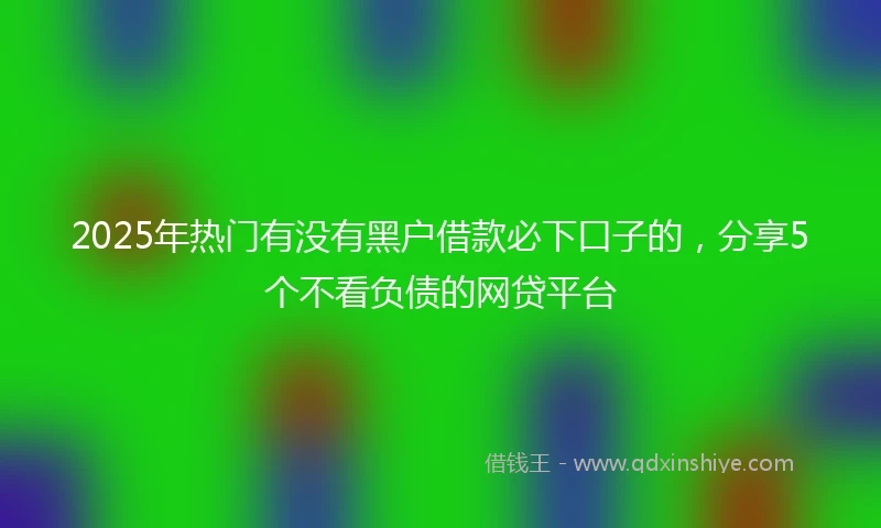 2025年热门有没有黑户借款必下口子的，分享5个不看负债的网贷平台