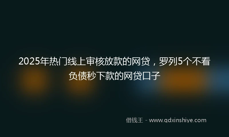 2025年热门线上审核放款的网贷，罗列5个不看负债秒下款的网贷口子