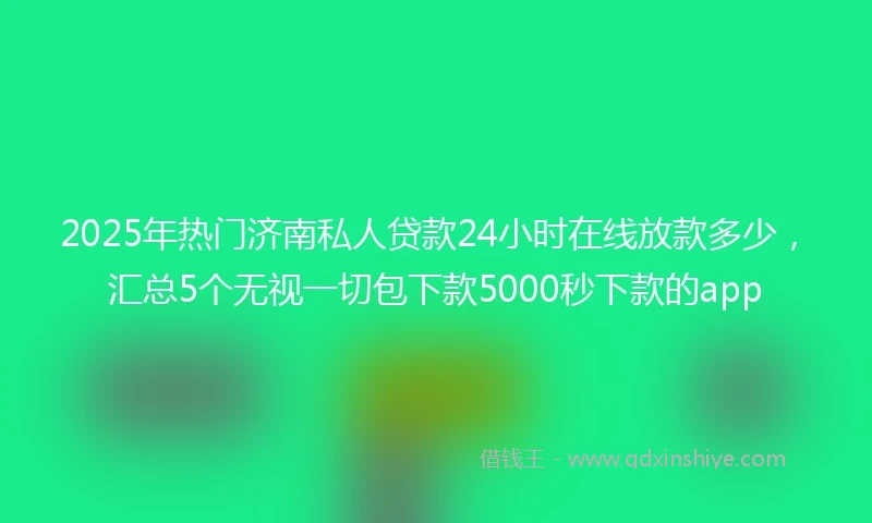 2025年热门济南私人贷款24小时在线放款多少，汇总5个无视一切包下款5000秒下款的app