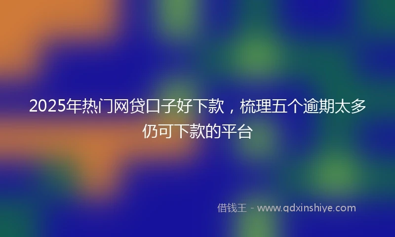 2025年热门网贷口子好下款，梳理五个逾期太多仍可下款的平台