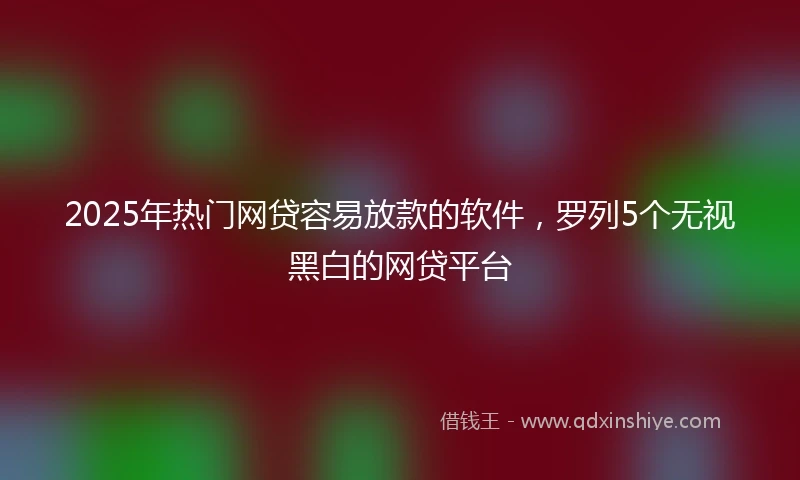 2025年热门网贷容易放款的软件，罗列5个无视黑白的网贷平台