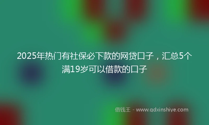 2025年热门有社保必下款的网贷口子，汇总5个满19岁可以借款的口子