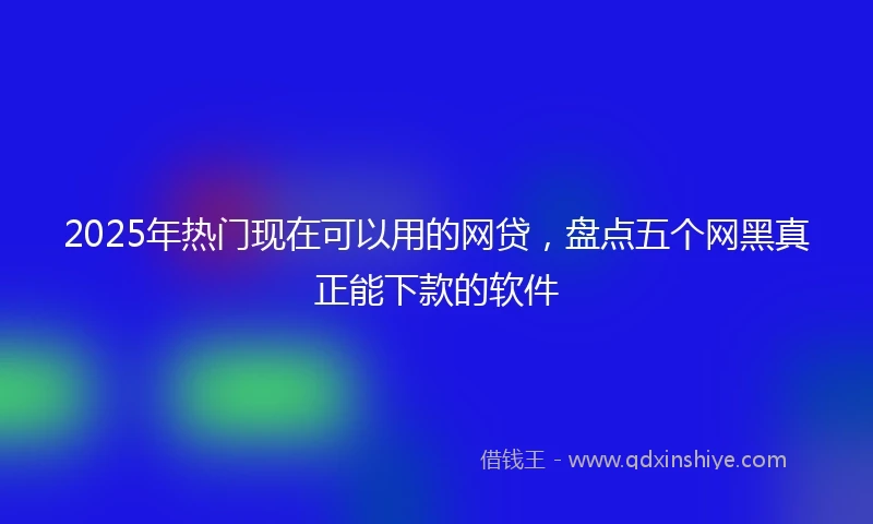 2025年热门现在可以用的网贷，盘点五个网黑真正能下款的软件