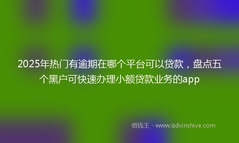 2025年热门有逾期在哪个平台可以贷款，盘点五个黑户可快速办理小额贷款业务的app