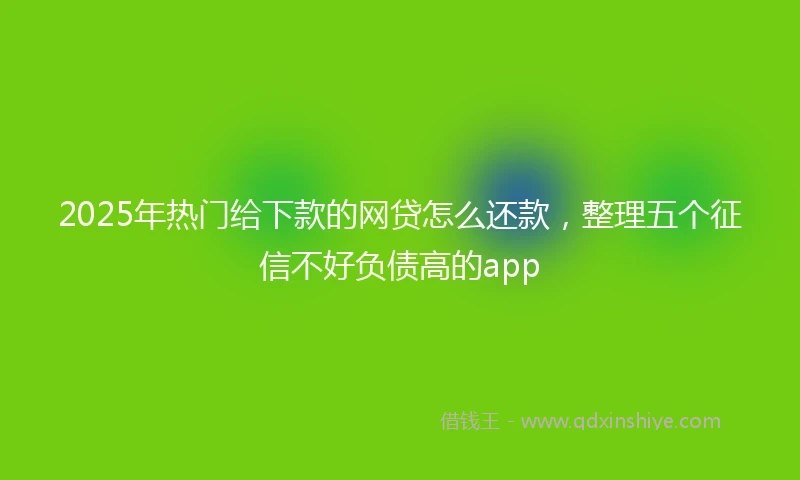 2025年热门给下款的网贷怎么还款，整理五个征信不好负债高的app