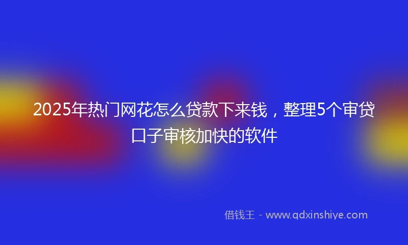 2025年热门网花怎么贷款下来钱，整理5个审贷口子审核加快的软件