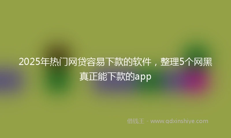 2025年热门网贷容易下款的软件，整理5个网黑真正能下款的app