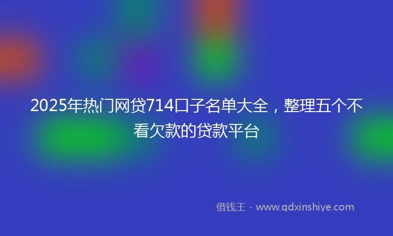 2025年热门网贷714口子名单大全，整理五个不看欠款的贷款平台