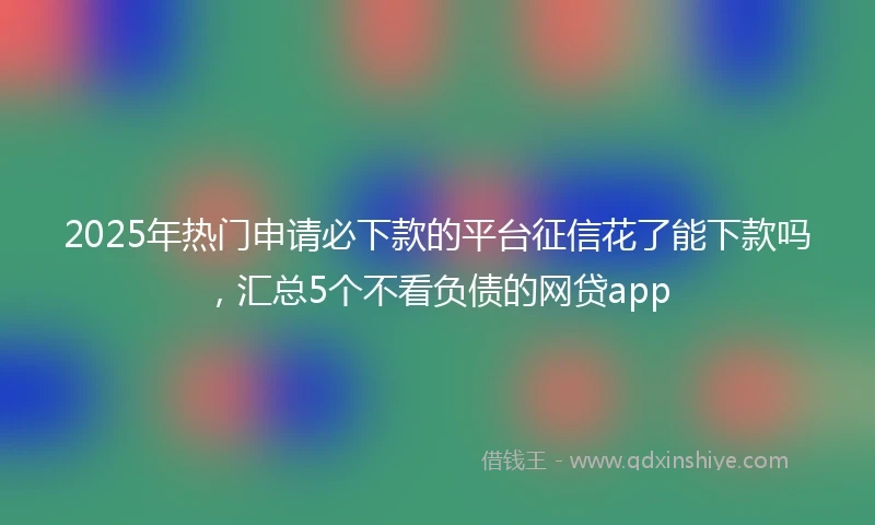2025年热门申请必下款的平台征信花了能下款吗，汇总5个不看负债的网贷app