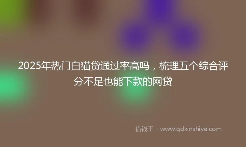 2025年热门白猫贷通过率高吗，梳理五个综合评分不足也能下款的网贷