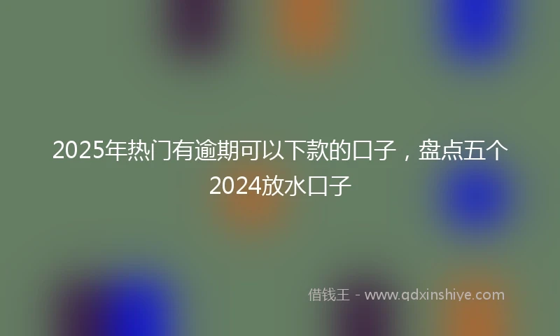 2025年热门有逾期可以下款的口子，盘点五个2024放水口子