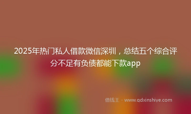 2025年热门私人借款微信深圳，总结五个综合评分不足有负债都能下款app