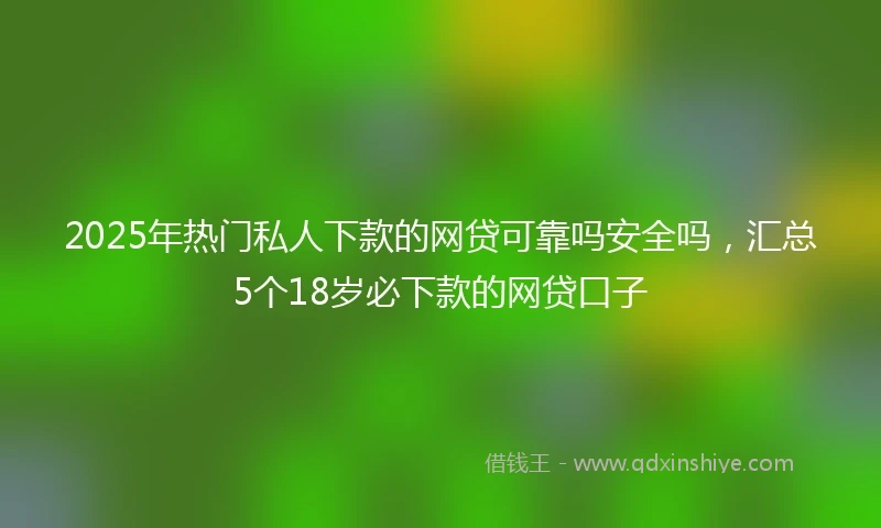 2025年热门私人下款的网贷可靠吗安全吗，汇总5个18岁必下款的网贷口子