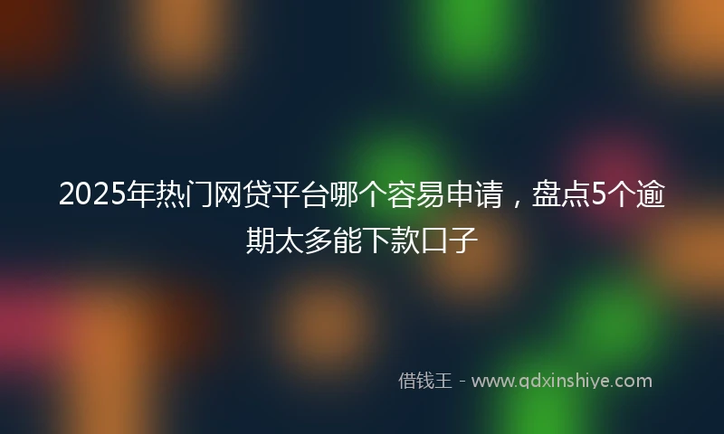 2025年热门网贷平台哪个容易申请，盘点5个逾期太多能下款口子