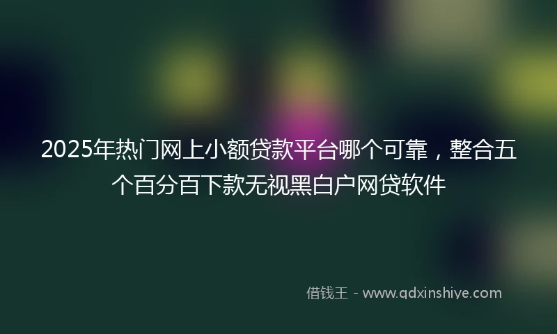 2025年热门网上小额贷款平台哪个可靠，整合五个百分百下款无视黑白户网贷软件