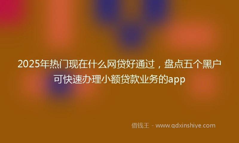 2025年热门现在什么网贷好通过，盘点五个黑户可快速办理小额贷款业务的app