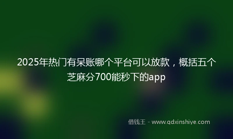 2025年热门有呆账哪个平台可以放款，概括五个芝麻分700能秒下的app