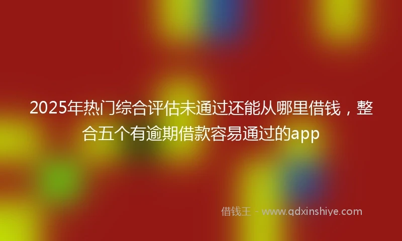 2025年热门综合评估未通过还能从哪里借钱，整合五个有逾期借款容易通过的app