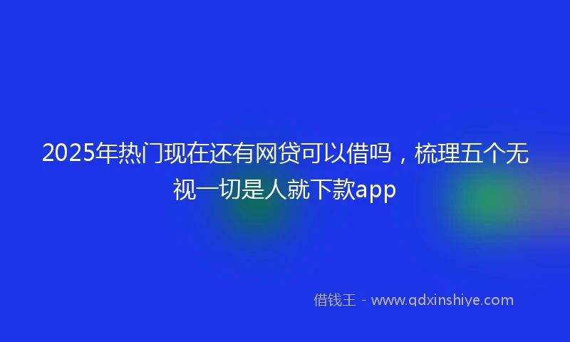 2025年热门现在还有网贷可以借吗，梳理五个无视一切是人就下款app