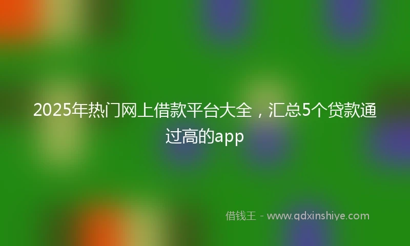 2025年热门网上借款平台大全，汇总5个贷款通过高的app