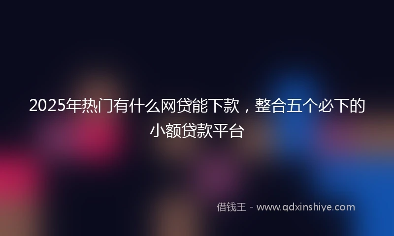 2025年热门有什么网贷能下款，整合五个必下的小额贷款平台