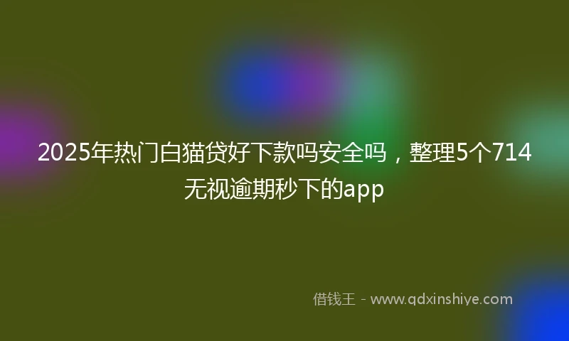 2025年热门白猫贷好下款吗安全吗，整理5个714无视逾期秒下的app
