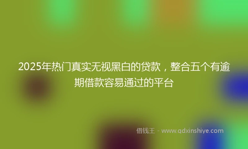 2025年热门真实无视黑白的贷款，整合五个有逾期借款容易通过的平台