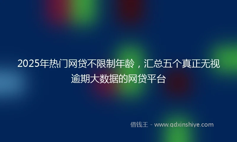 2025年热门网贷不限制年龄，汇总五个真正无视逾期大数据的网贷平台