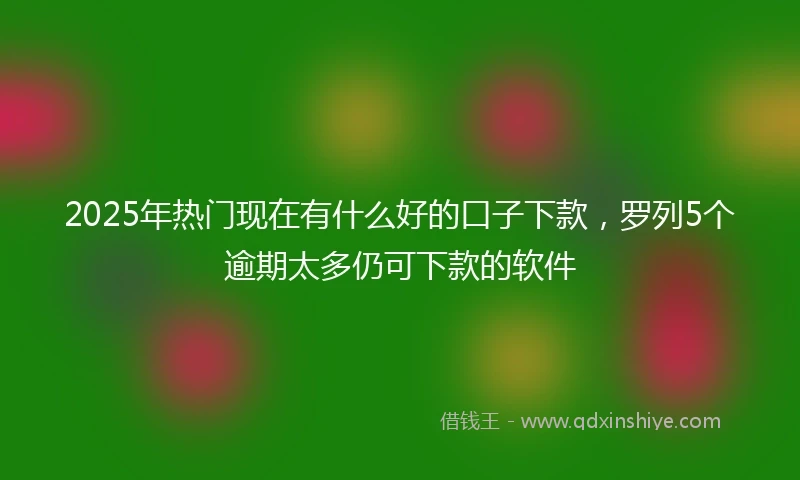 2025年热门现在有什么好的口子下款，罗列5个逾期太多仍可下款的软件