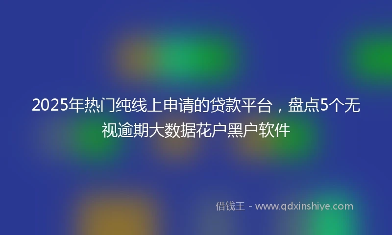 2025年热门纯线上申请的贷款平台，盘点5个无视逾期大数据花户黑户软件