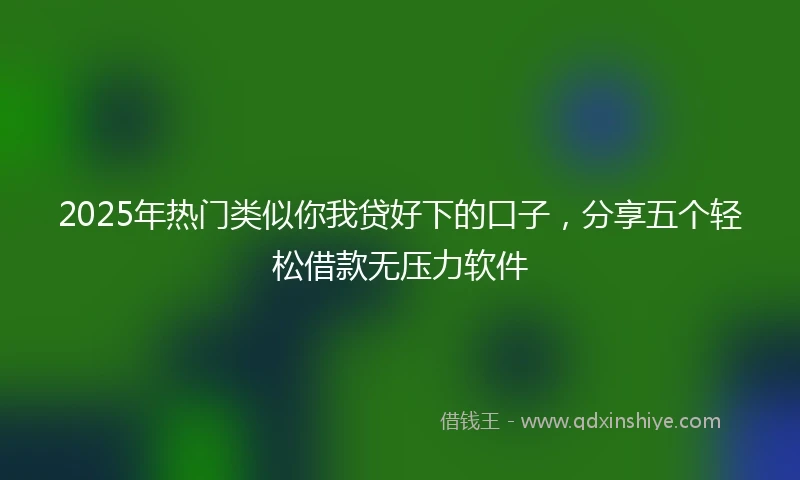 2025年热门类似你我贷好下的口子，分享五个轻松借款无压力软件