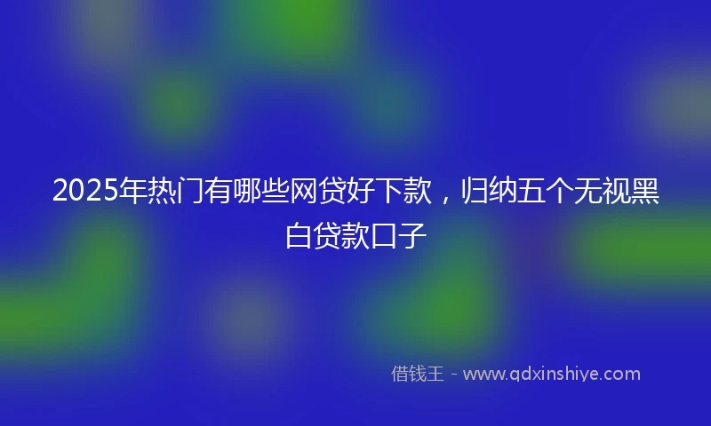 2025年热门有哪些网贷好下款，归纳五个无视黑白贷款口子