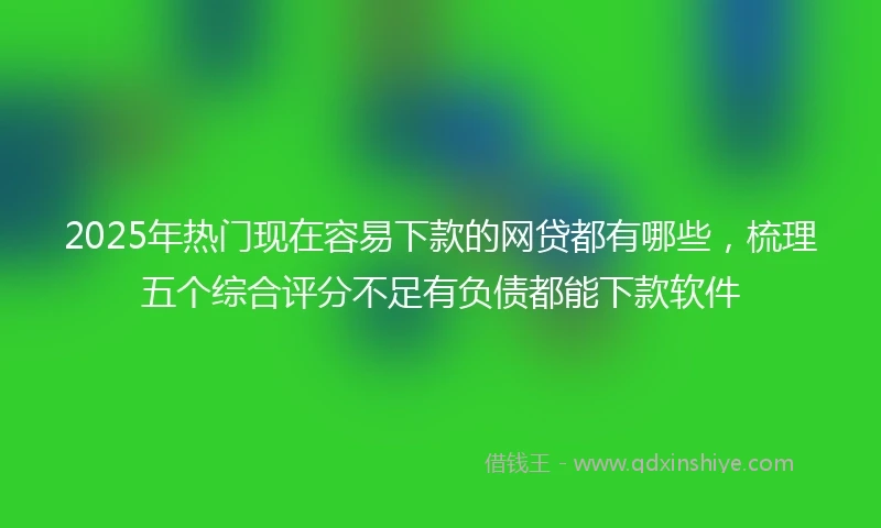 2025年热门现在容易下款的网贷都有哪些，梳理五个综合评分不足有负债都能下款软件