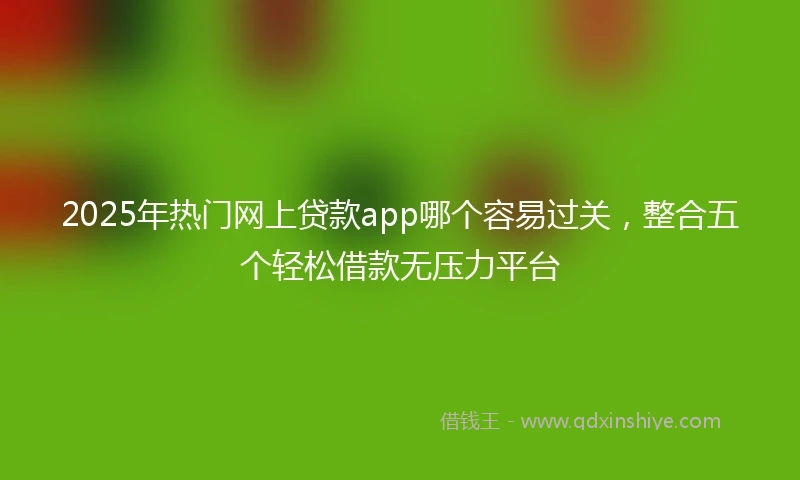 2025年热门网上贷款app哪个容易过关，整合五个轻松借款无压力平台