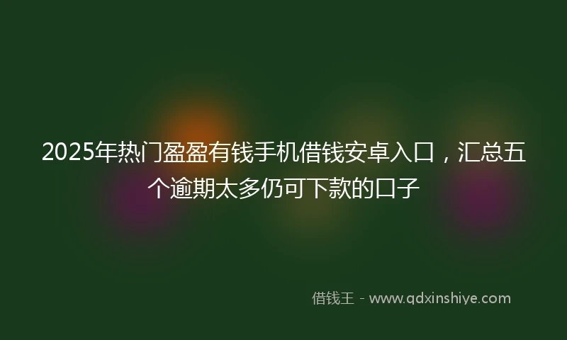 2025年热门盈盈有钱手机借钱安卓入口，汇总五个逾期太多仍可下款的口子