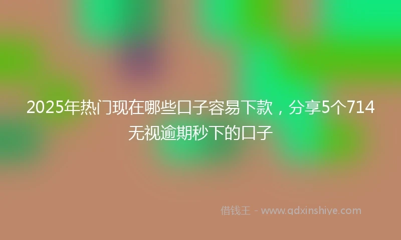 2025年热门现在哪些口子容易下款，分享5个714无视逾期秒下的口子
