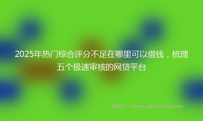 2025年热门综合评分不足在哪里可以借钱,梳理五个极速审核的网贷平台
