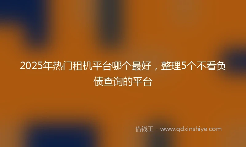 2025年热门租机平台哪个最好，整理5个不看负债查询的平台