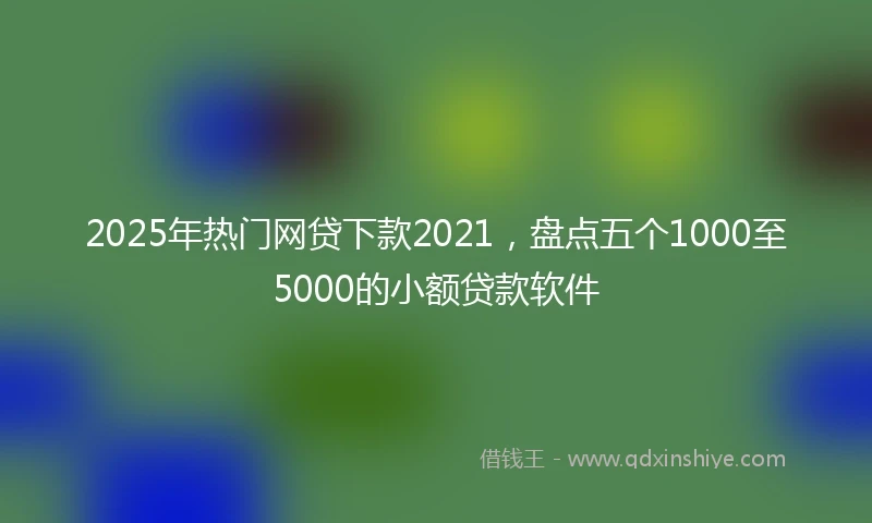 2025年热门网贷下款2021，盘点五个1000至5000的小额贷款软件