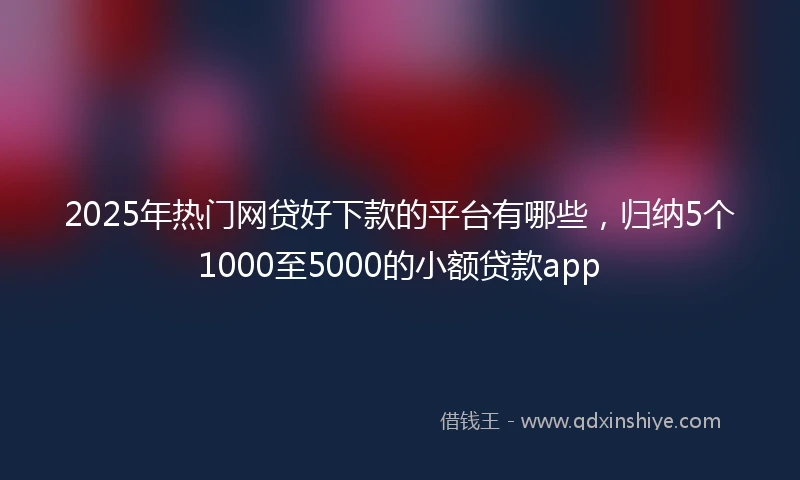 2025年热门网贷好下款的平台有哪些，归纳5个1000至5000的小额贷款app