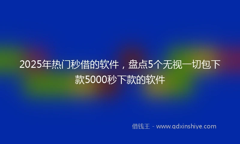 2025年热门秒借的软件，盘点5个无视一切包下款5000秒下款的软件