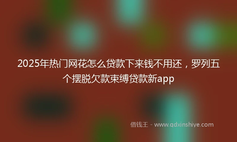 2025年热门网花怎么贷款下来钱不用还，罗列五个摆脱欠款束缚贷款新app